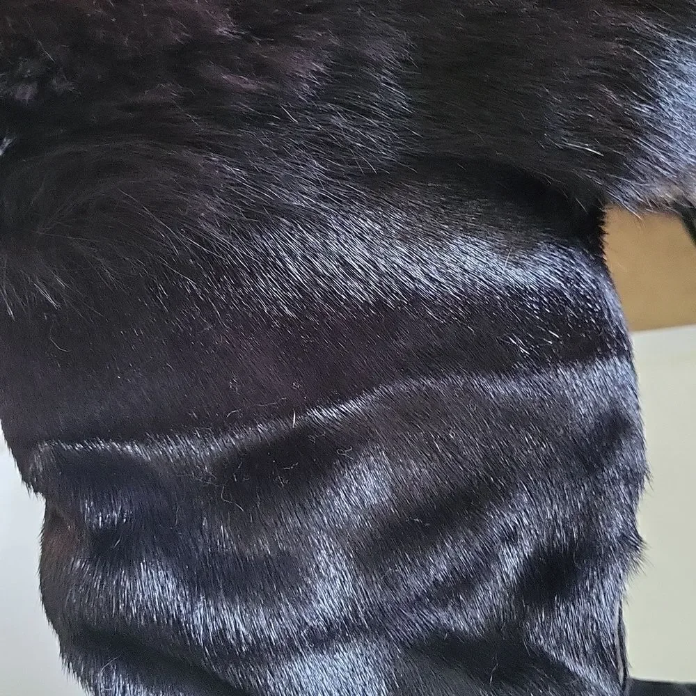 Oscar Sport Taiga Black Fur‎ Calf Hair  Boots Size EU 37 6.5
